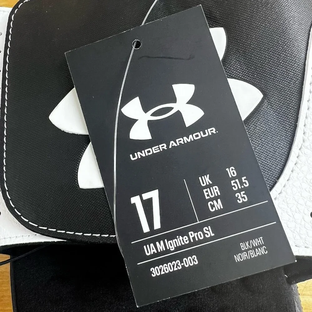 Under Armour Mens Ignite Pro Slide Athletic Sandal 3026023-100 White Size 17 NEW